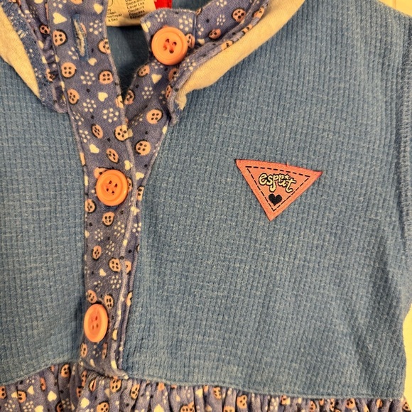 ESPRIT Mini Button Design Long Sleeve 100% Cotton Dress Toddler Medium 4T/5T - Picture 3 of 11
